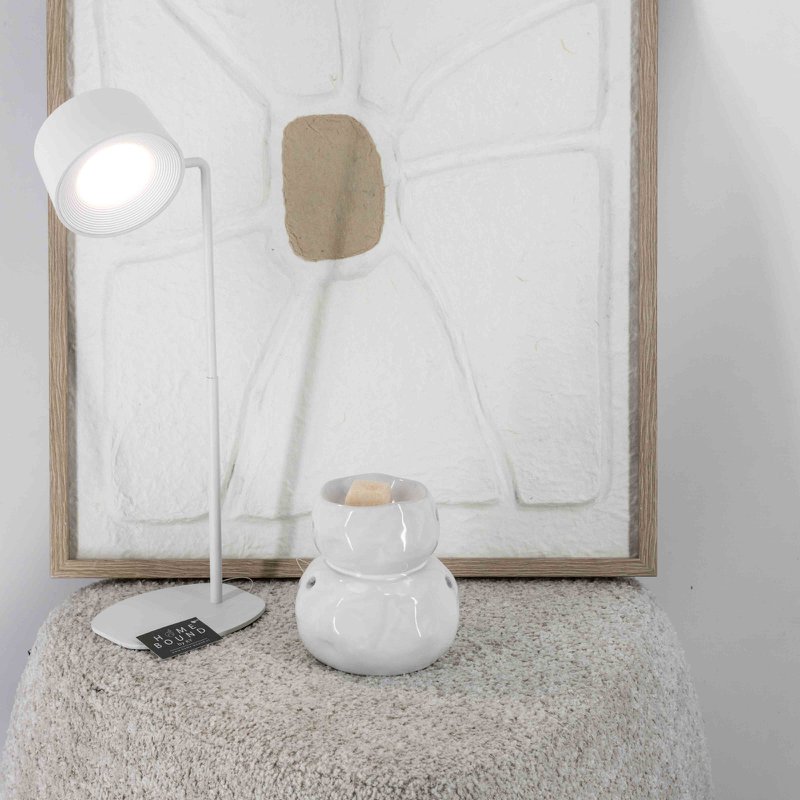 Schreibtischlampe Design LED auf Batterie weiß, mit Wandmontage