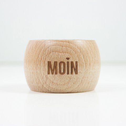 2 in 1 napkin ring and egg cup Moin made from sustainable beech wood