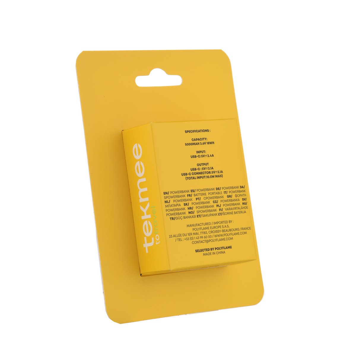 Tekmee Powerbank de poche TYPE C  plug  5000 MAH