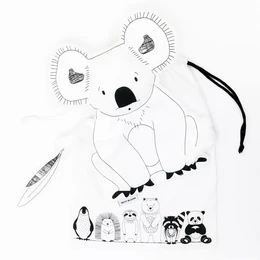 Sort og hvid koala dyne