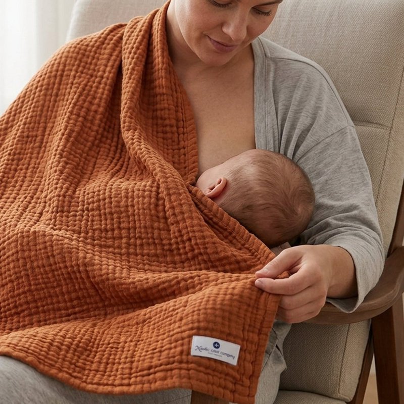 Kanel 4 i 1 Muslin Baby tæppe