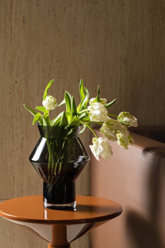 Moderne design vase, trendy topsælger, mørkegrå højkvalitets glas, CUZ11GR