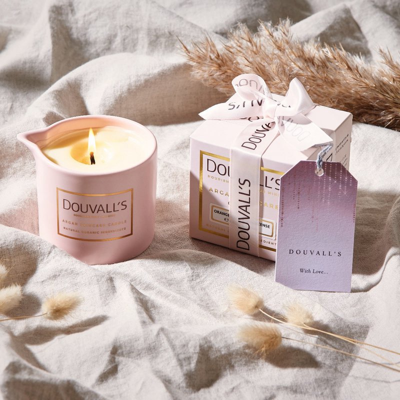 Organic Argan Skincare Candle, Orange & Frankincense