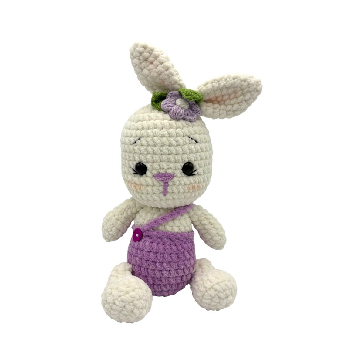 Handmade cuddly toy - bunny - made of velvet