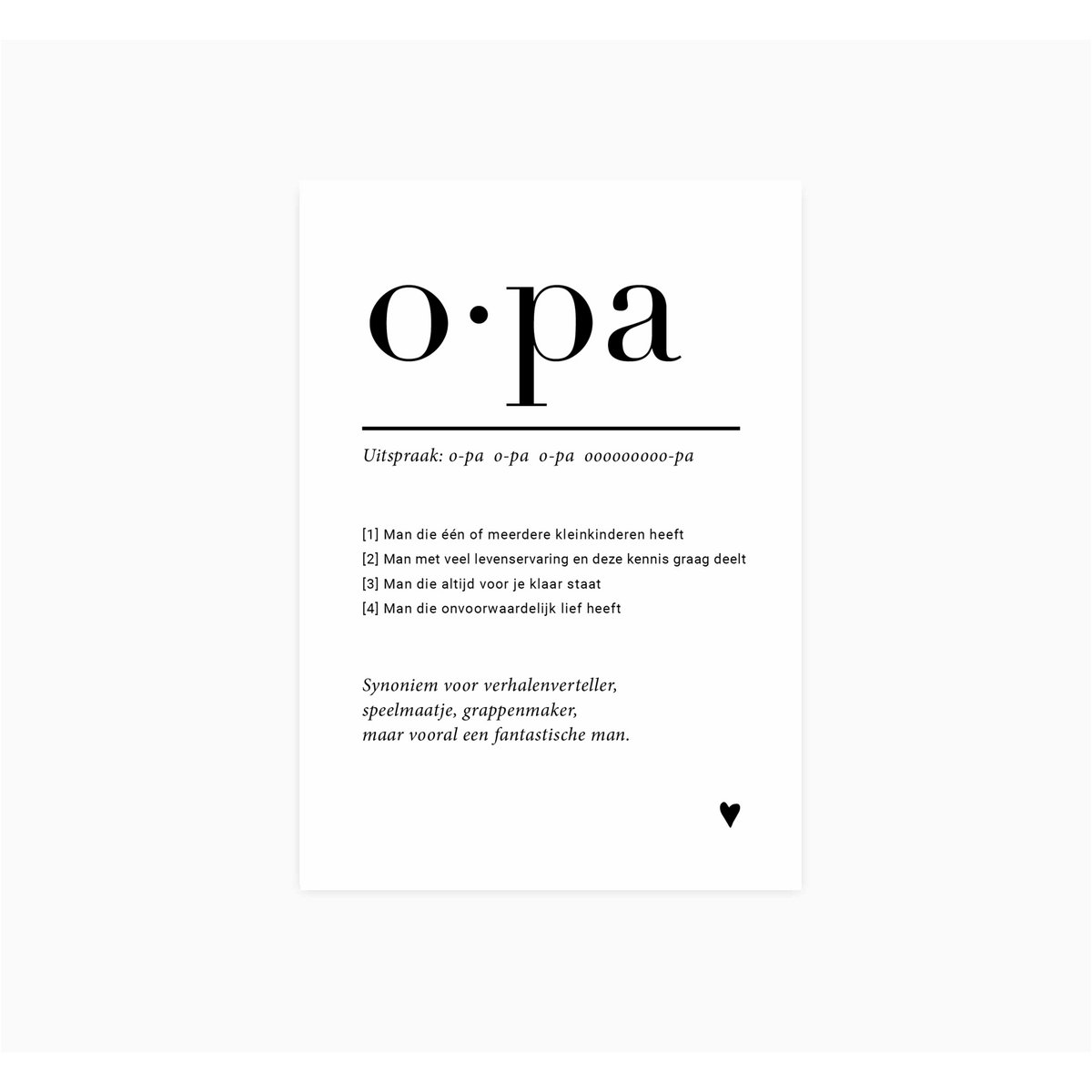 A6 Postkarte || Opa