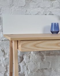 LUKA Skrivebord 65x50cm hel-asketræ