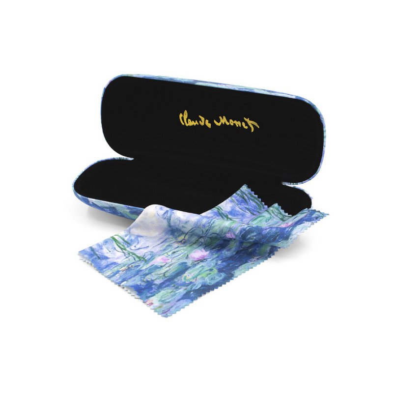 Boîte à lunettes avec étoffe à verres, Monet, nénuphars