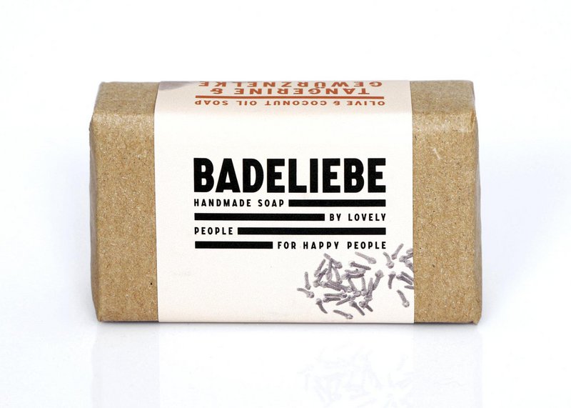 BADELIEBE - Hartseife Tangerine & Gewürznelke Olive & Coconut Oil Soap