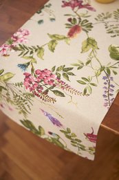 Chemin de table, mélange de polycoton, imprimé | Botanique