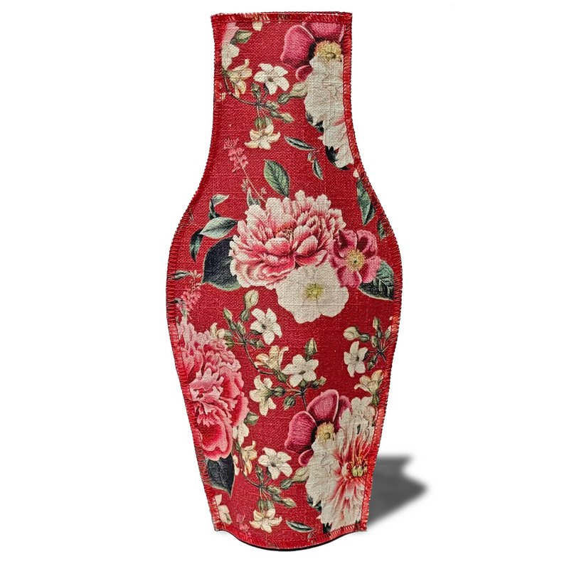 Vaso di fiori in cotone da giardino vintage bordeaux