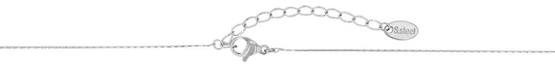 "Amma" Edelstahl Kette + Anhänger - Herz/ Süßwasserperlen, 40+5 cm, silberfarben
