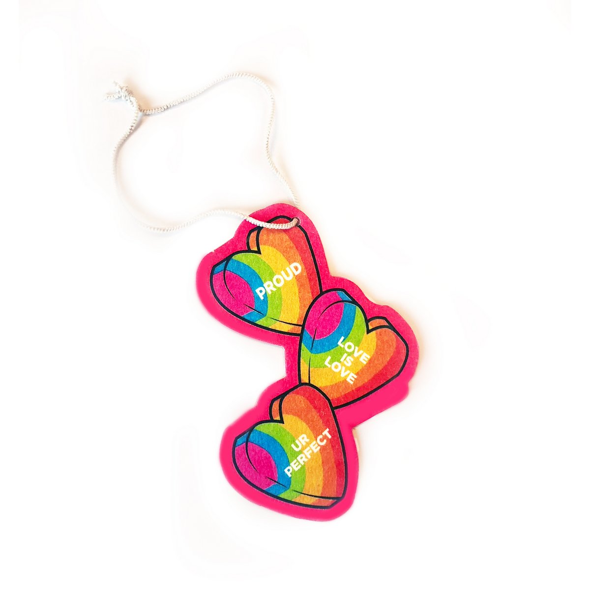 Rainbow Hearts Air Freshener