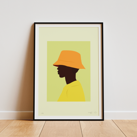 Poster "Orange Bucket, Limited Edition" - 30x40cm - Art print