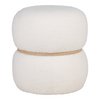 Milford Pouf - White, MDF/Pinewood/Foam/Polyester, 38x38x41 cm