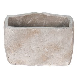 Bloempot Mond 21x13x14 cm Grijs Steen Bloempot Binnen