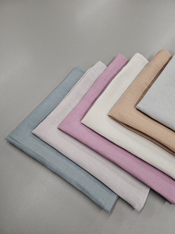 Linen napkins, assorted Colors, Pack of 4