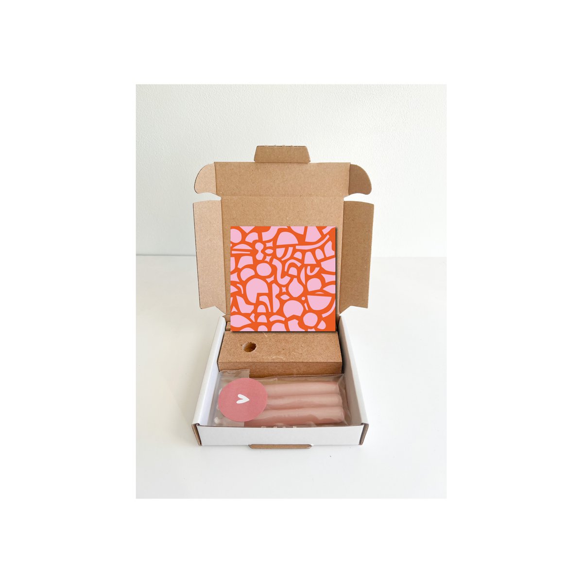 Geschenkbox Größe S - Orange-Pink