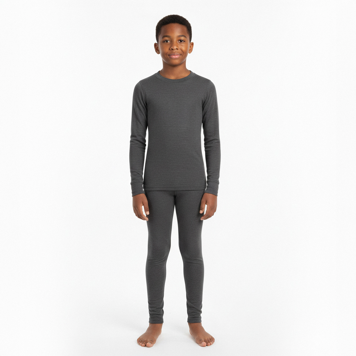 Ensemble manches longues enfant 160 Merino Perfect Grey