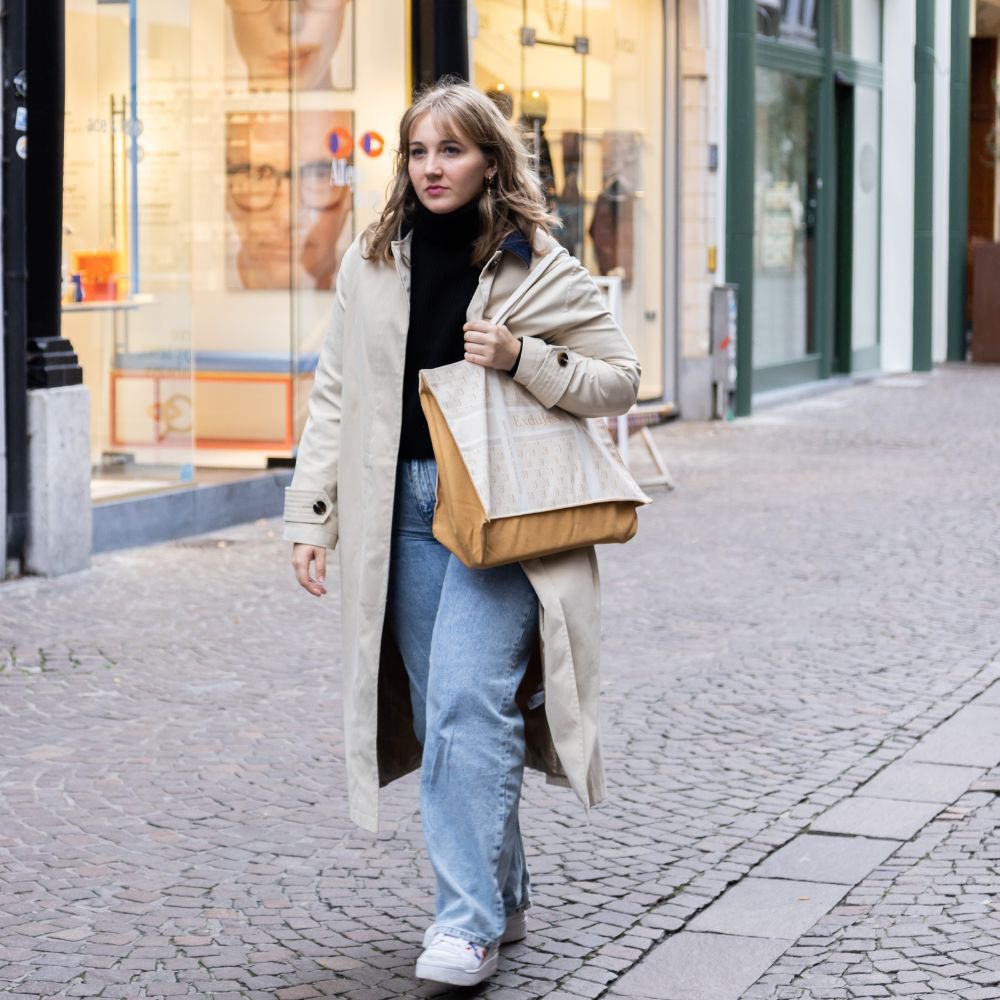 Bolsa de compras Exclujess - beige/dorado (2 tallas)