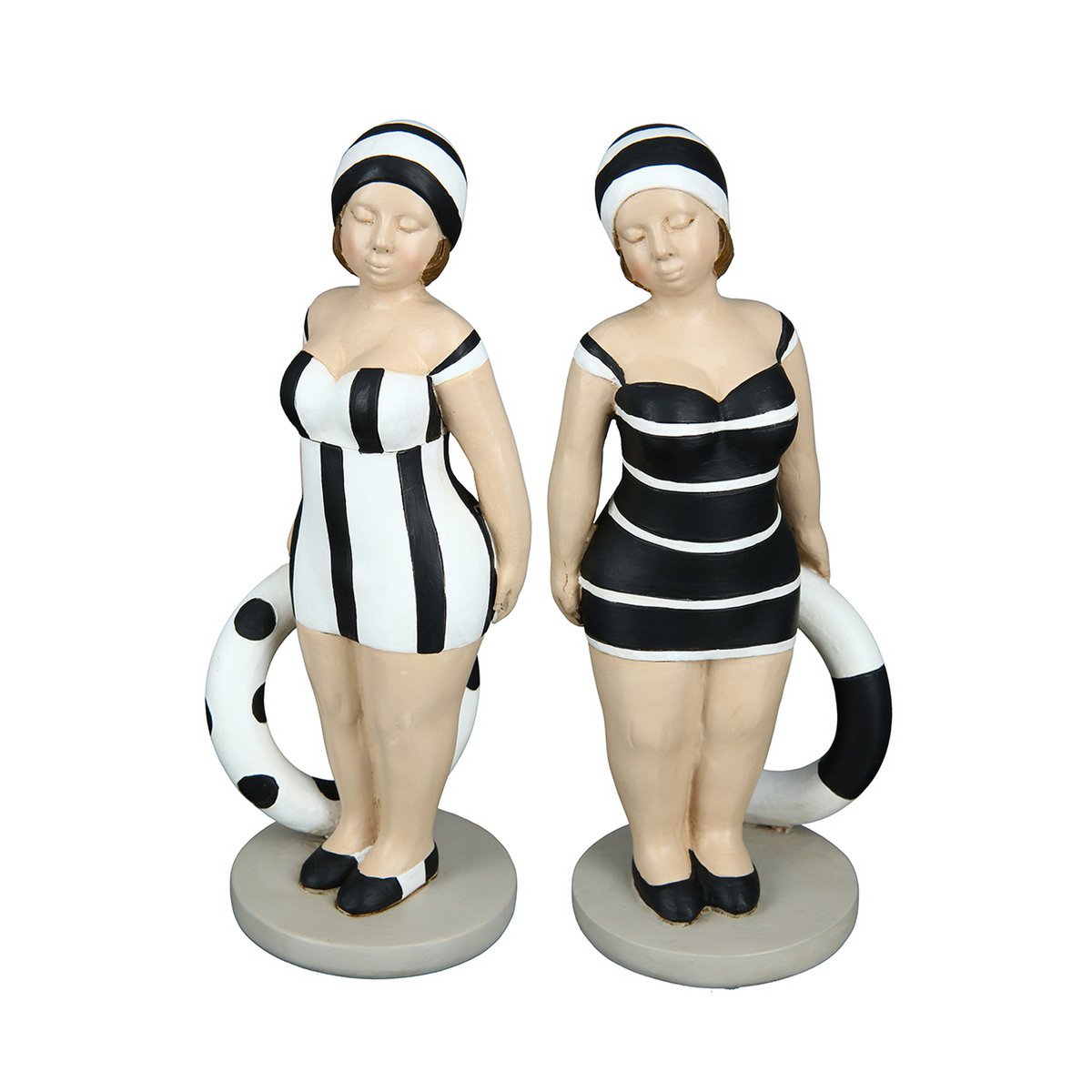Poly figuur "Becky" zwart/wit VE 4 so