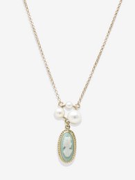 Lilith Green Cameo ketting met parels