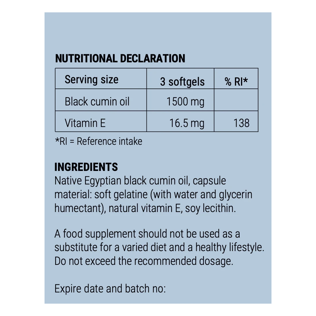 Big Food - Black Cumin Oil Softgels - 90 pieces