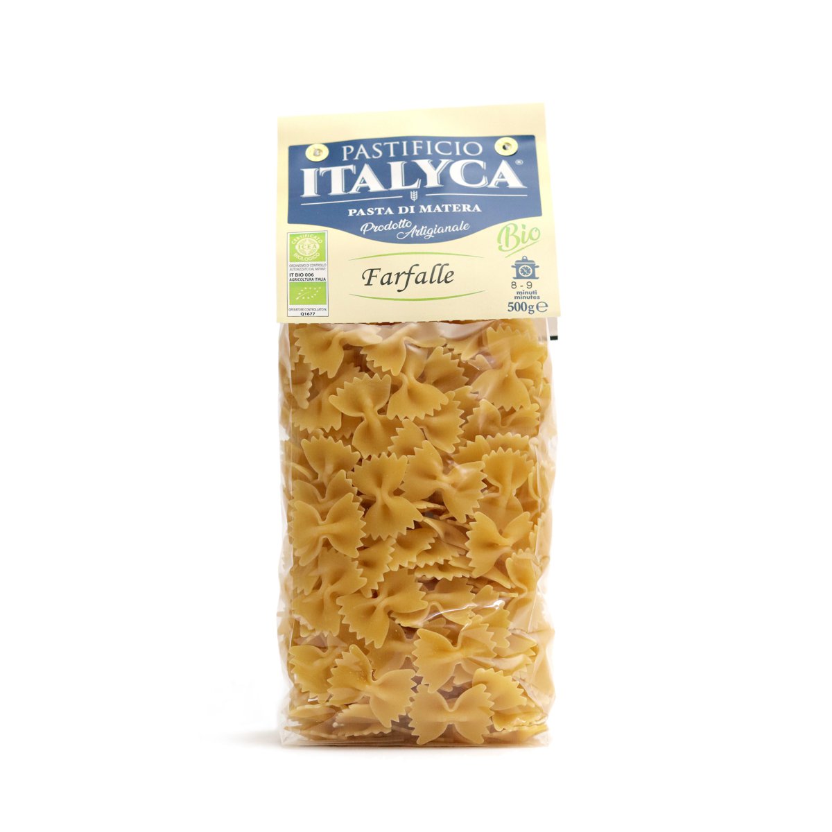 Sommerfugle 500G ØKOLOGISK HÅNDVÆRKER PASTA 100% ITALIEN