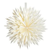 Luminous snowflake made of paper/cardboard white Ø50cm