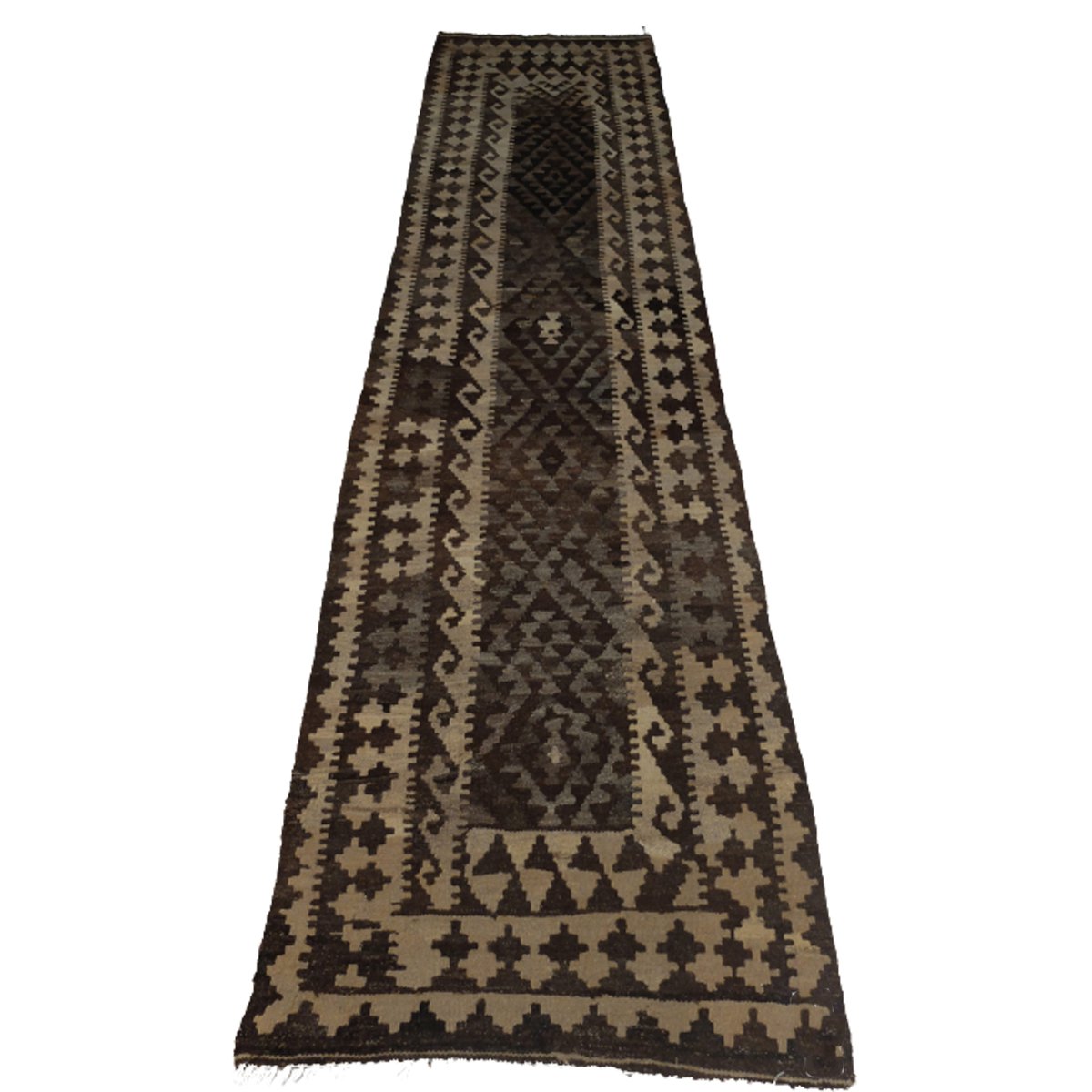 Runner Kilim di mais d'orzo antico