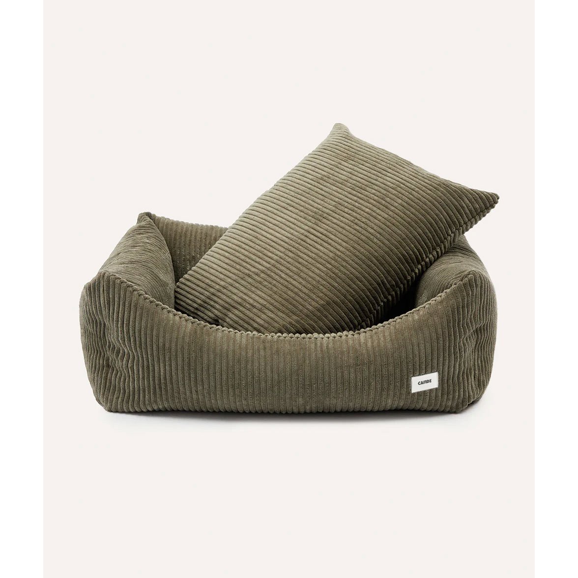 Green Corduroy Dog Bed, Snozy