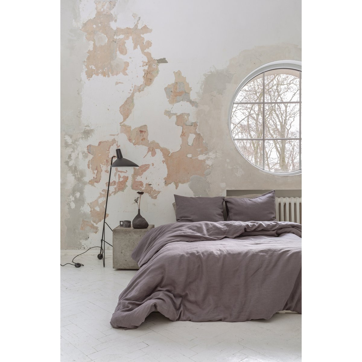 Linen bedding set / Plum