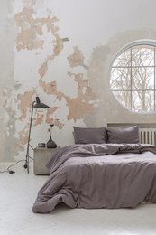 Linen bedding set / Plum