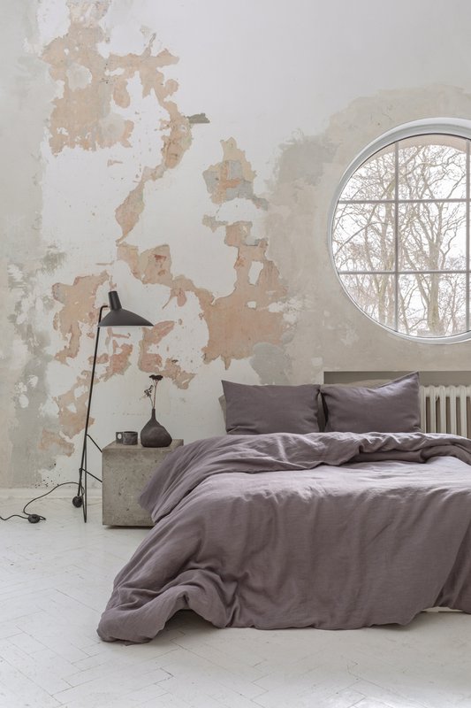 Linen bedding set / Plum