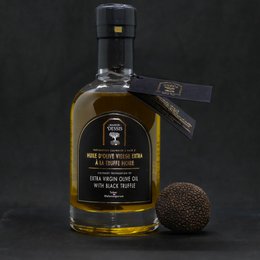 Extra natives Olivenöl mit schwarzem Trüffel