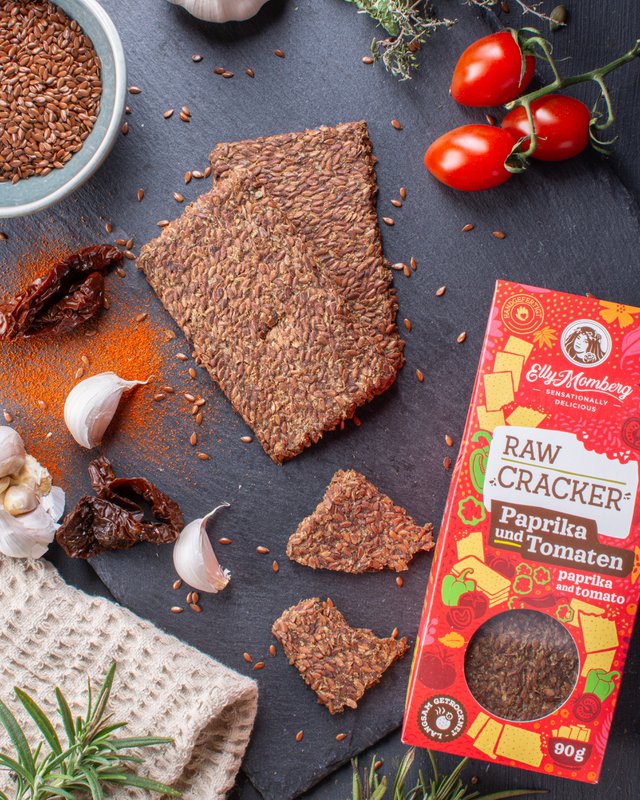 Keto Leinsamen Cracker Trio - Vegan, ohne Zuckerzusatz, Glutenfrei