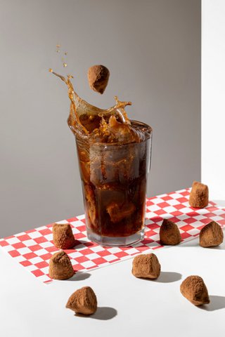 Sprudelige Cola -Schokoladentrüffel - Schüttung