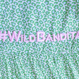 Vestido de verano %23WildBandita VERDE Viscosa estampado Leo %23StatementFashion "The Message Dress"