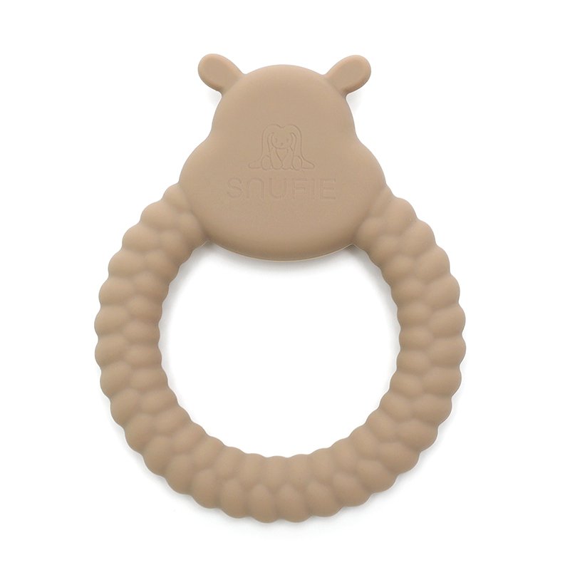 HIPPO | Blødt silikone bidelegetøj | Kaki
