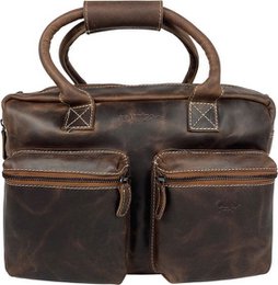 Stume a tracolla Cognac Cowboysbag Borsa per laptop da 13 pollici Buffaloer Borse Arrigo