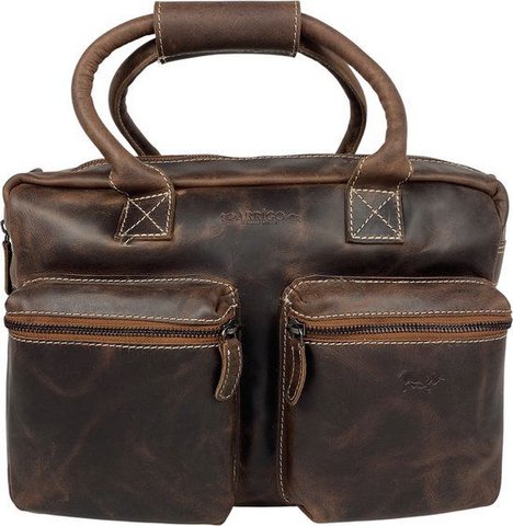 Umhängetasche Cognac Cowboysbag Laptop -Tasche 13 Zoll Buffaloer Handtasche Arrigo