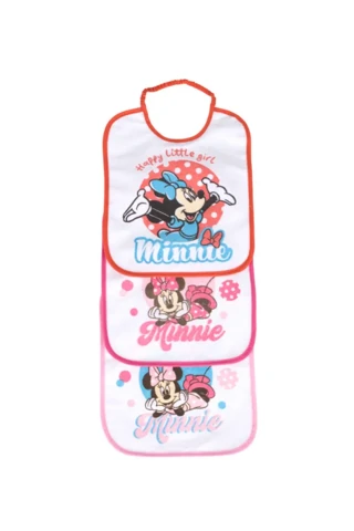 Baby Cotton Bib, Happy Minnie Design