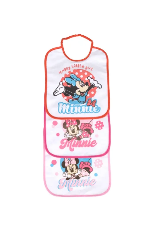 Bavaglino in cotone per neonati, design Happy Minnie