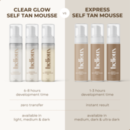 HELIOUX® CLEAR GLOW SELVBANERMOUSSE MØRK