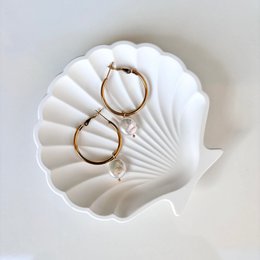 Golden Reflections - Large gold and pearl circles