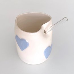Tasse en céramique coeur Matcha fait à la main et tasse à café glacé