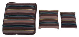 Hazan Kelim Cushion Stripes Brun Turkis