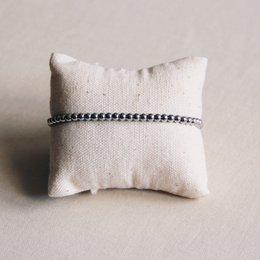 SA816 - Pulsera de cuentas de acero - plata