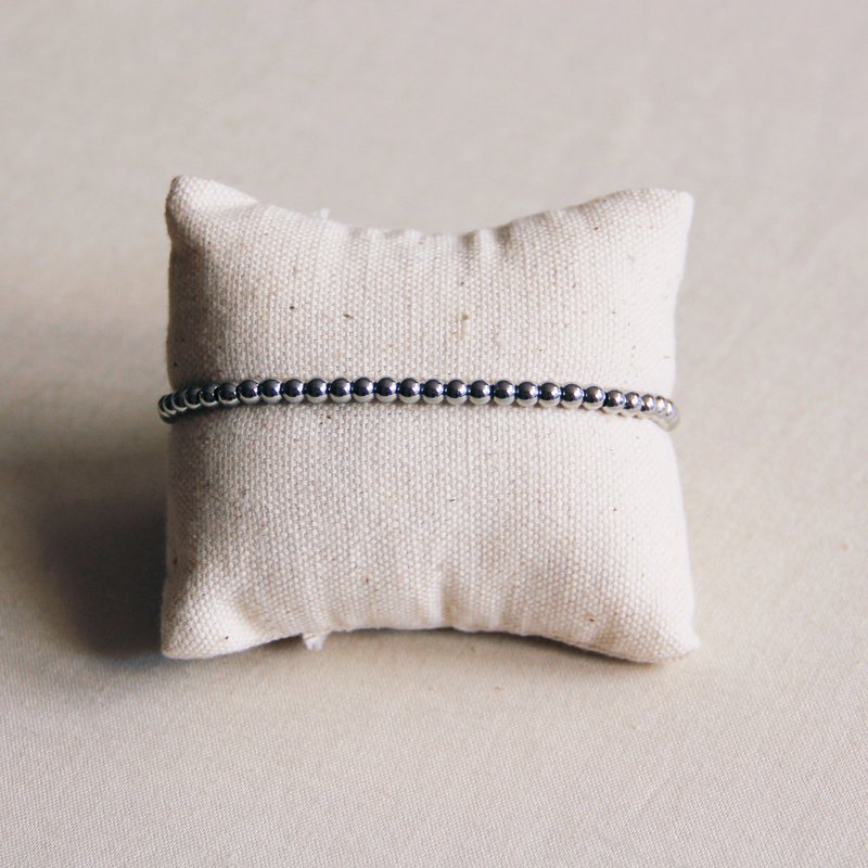 SA816 - Pulsera de cuentas de acero - plata