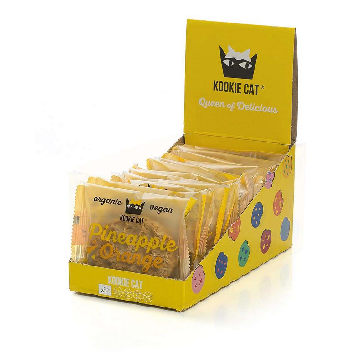 Pineapple and orange Cookie, organic, Kookie Cat, 50g