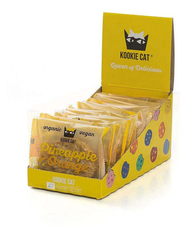 Pineapple and orange Cookie, organic, Kookie Cat, 50g